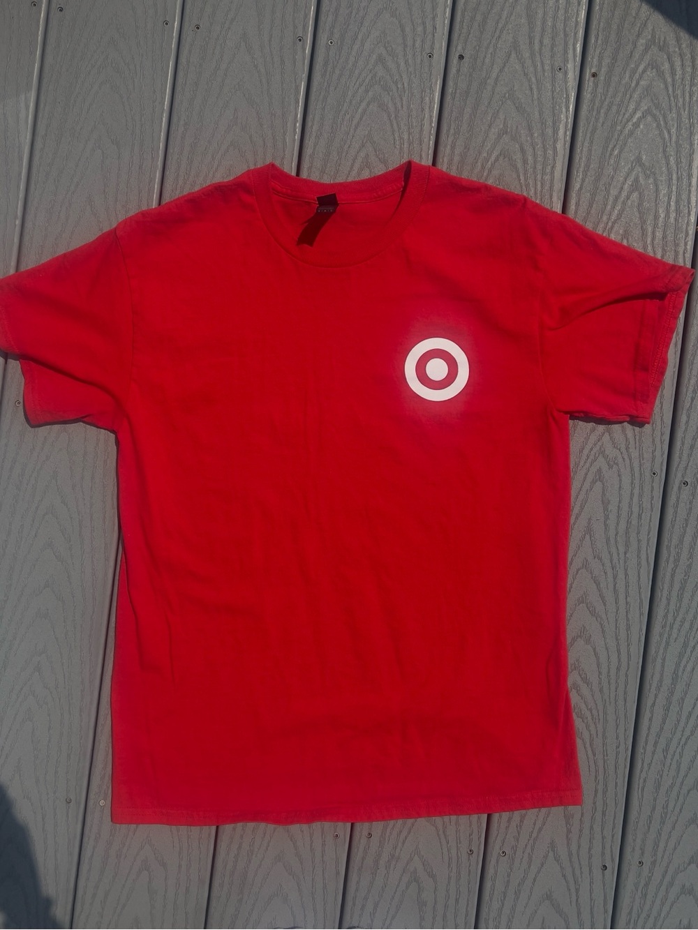 Red Target cotton t-shirt with white bullseye logo